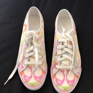 Coach multiple colors tennis shoes size 10m